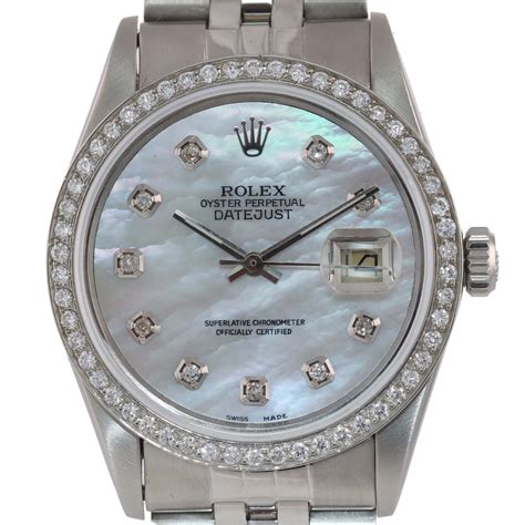 datejust rolex diamond|Rolex 36mm Datejust diamond bezel.